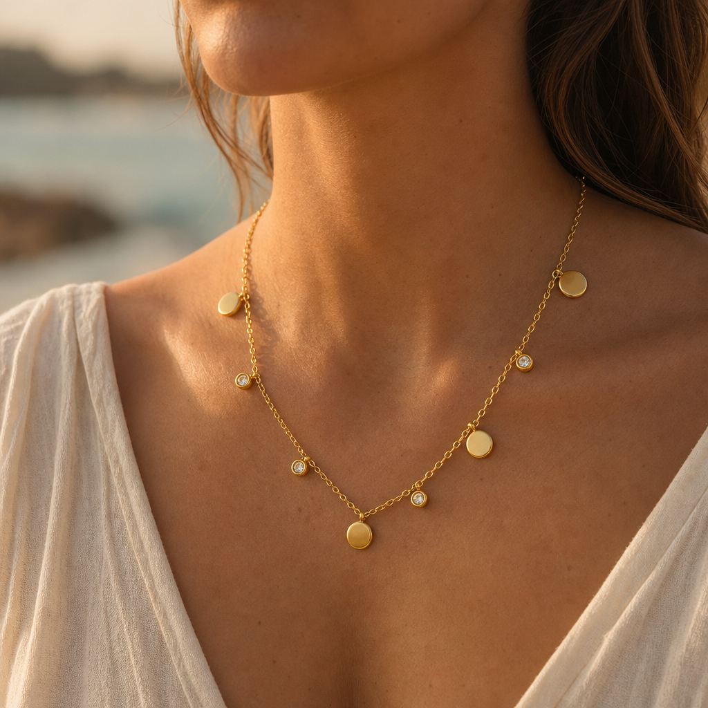 Layering-Kette — wasserfester 316L-Edelstahlschmuck, 18K PVD vergoldet