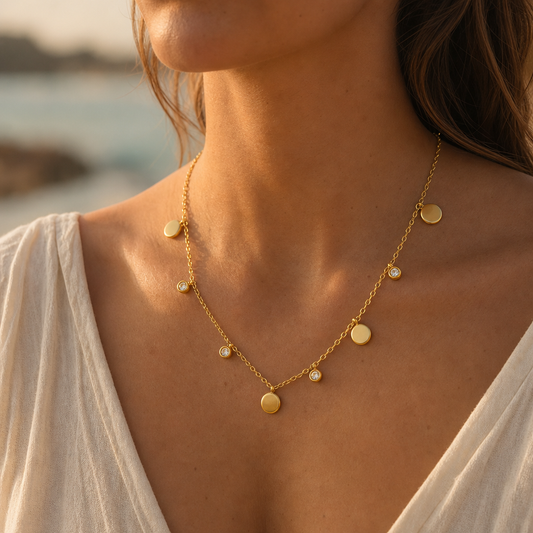 Layering-Kette — wasserfester 316L-Edelstahlschmuck, 18K PVD vergoldet